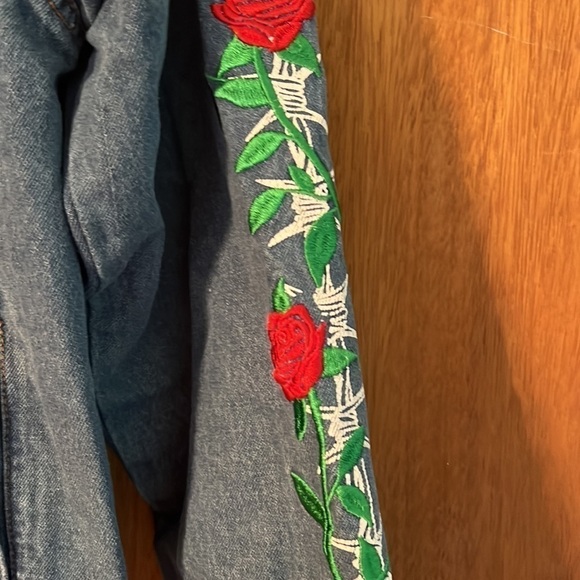 Brooklyn Cloth Blue Denim Jacket Embroidered Large - Picture 5 of 12